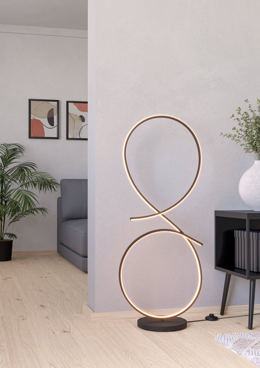 Lámpara de pie EGLO Serpins LED negro 901271