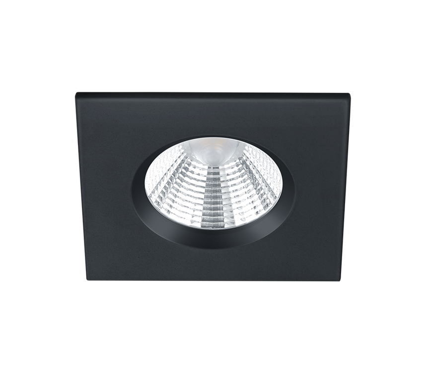 Downlight empotrable de exterior Trio Zagros LED negro mate 3000K regulable IP65 650610132