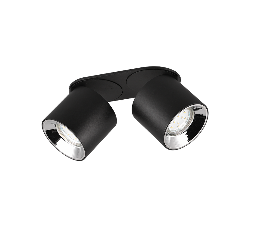 Plafón de techo Trio Guayana LED negro mate 3000K 18cm 651000232