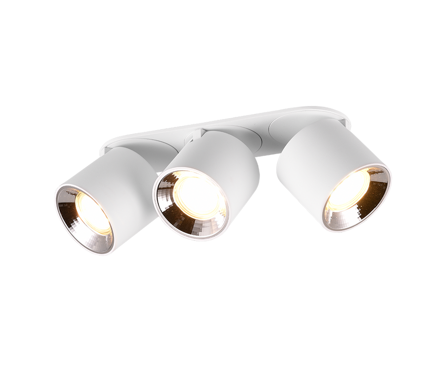 Plafón de techo Trio Guayana LED blanco mate 3000K 27,3cm 651000331