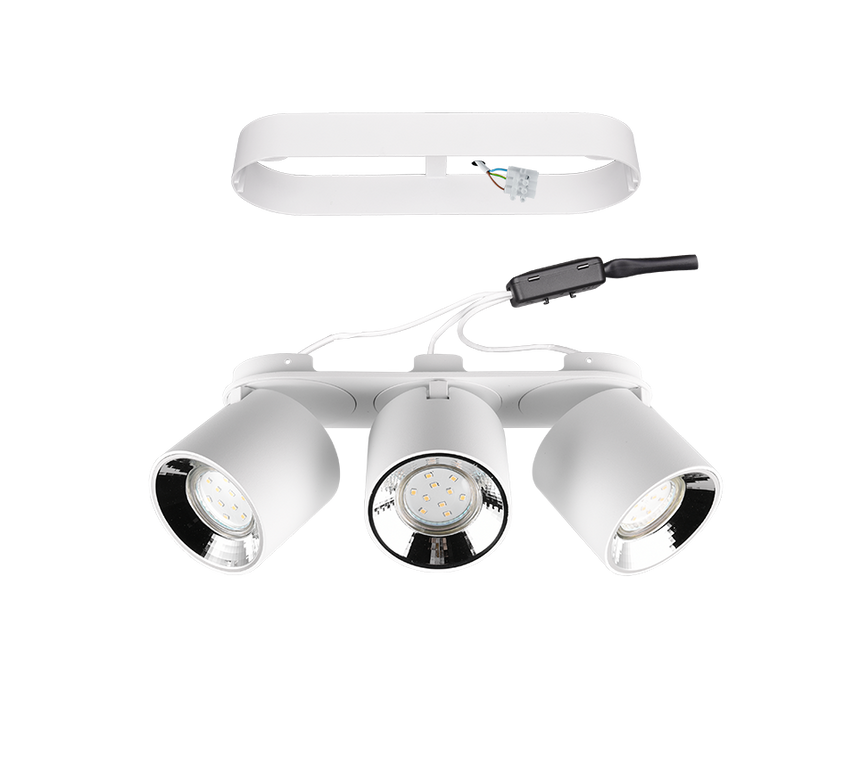 Plafón de techo Trio Guayana LED blanco mate 3000K 27,3cm 651000331