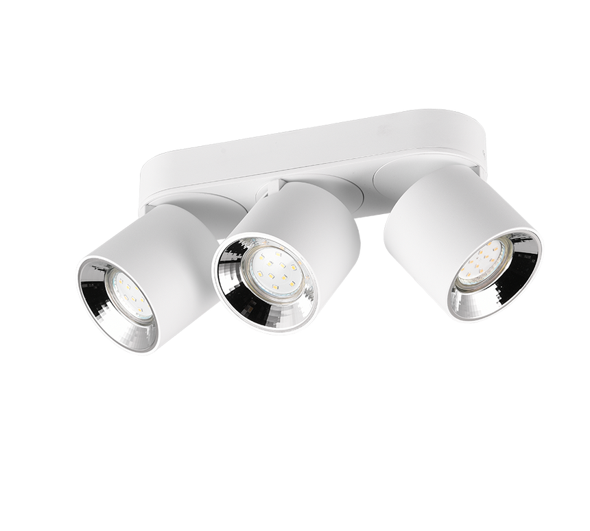 Plafón de techo Trio Guayana LED blanco mate 3000K 27,3cm 651000331