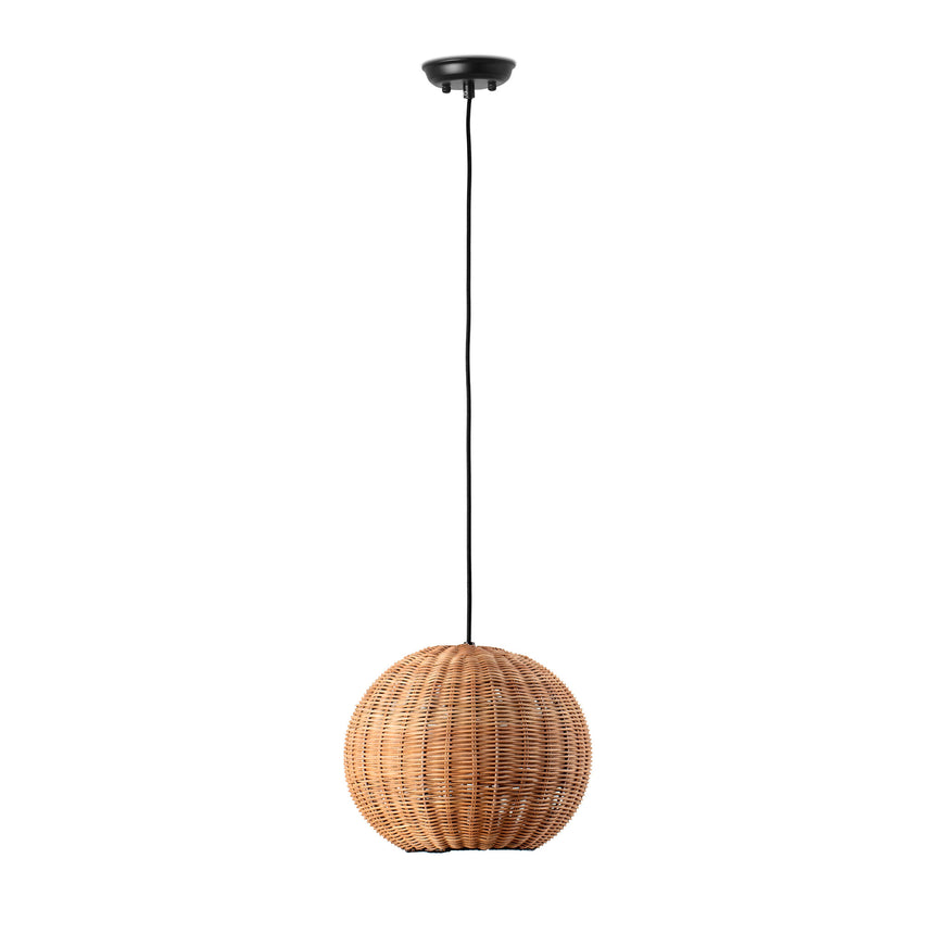 Faro HAKA 300 Black/rattan pendant lamp 65134-74
