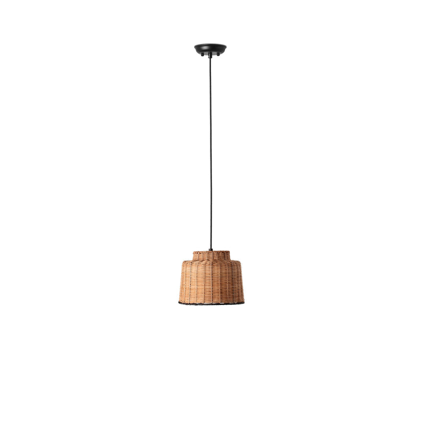 Faro SAIPAN Black/rattan pendant lamp 65134-76