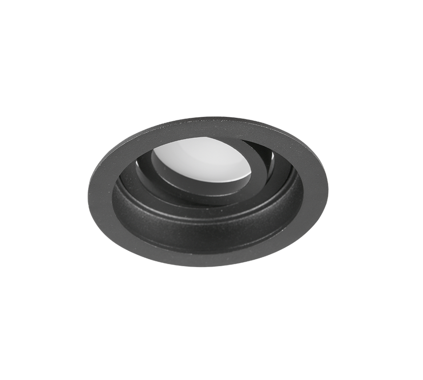 Plafón de techo Trio Kenai LED negro mate 3000K Ø9,2cm 651500132