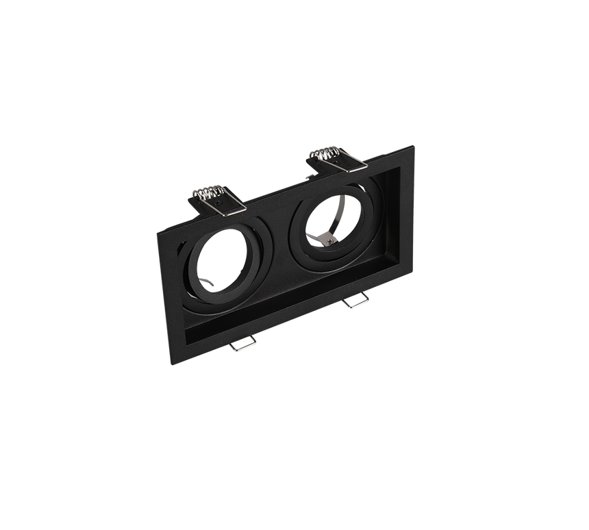 Downlight empotrable Trio Kenai 2 luces negro mate 651600232
