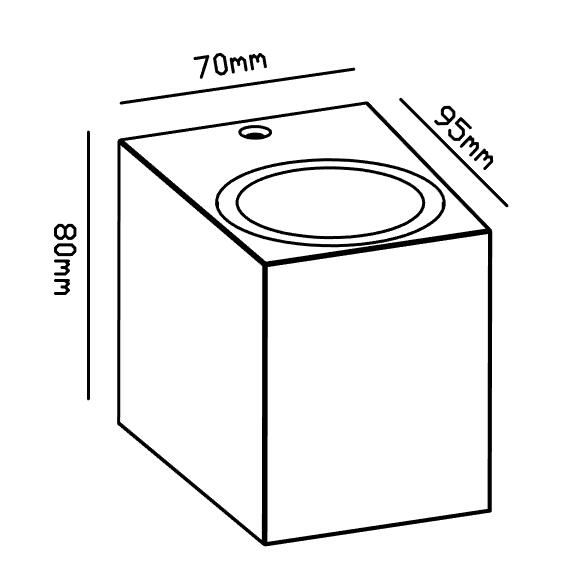 Mantra Kandanchu Aplique exterior IP54 gris oscuro 6516