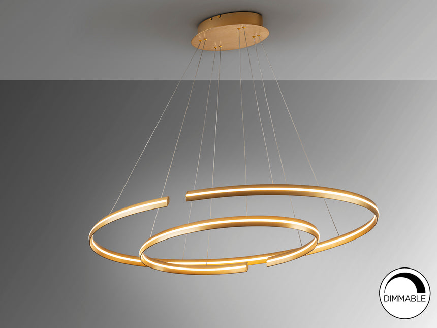 Lámpara de techo colgante Schuller Elipse grande oro 30 - vista 3