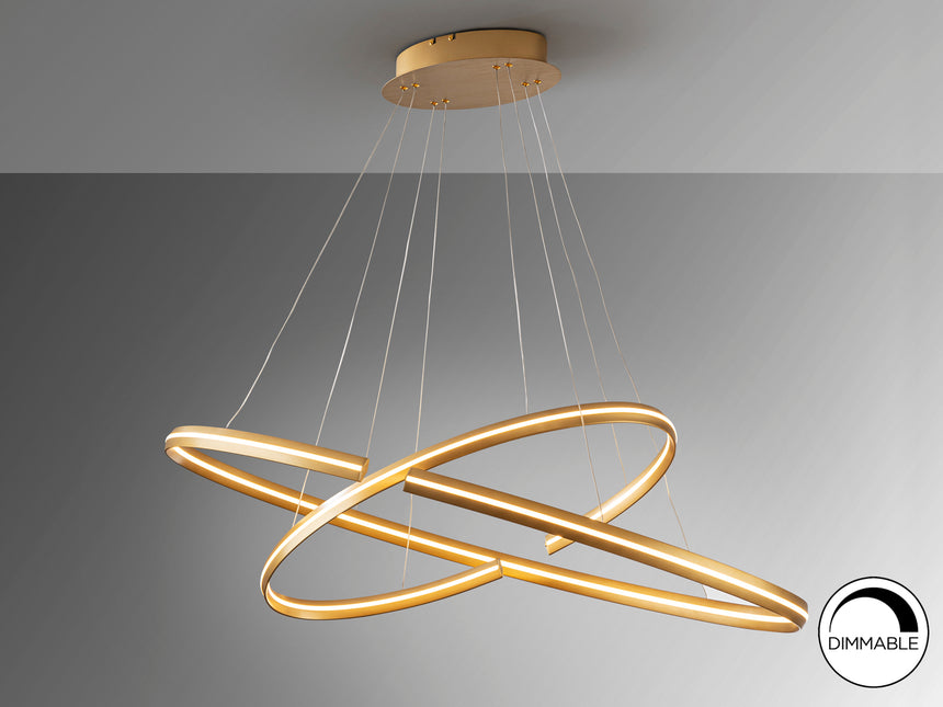 Lámpara de techo colgante Schuller Elipse grande oro 30 - vista 4