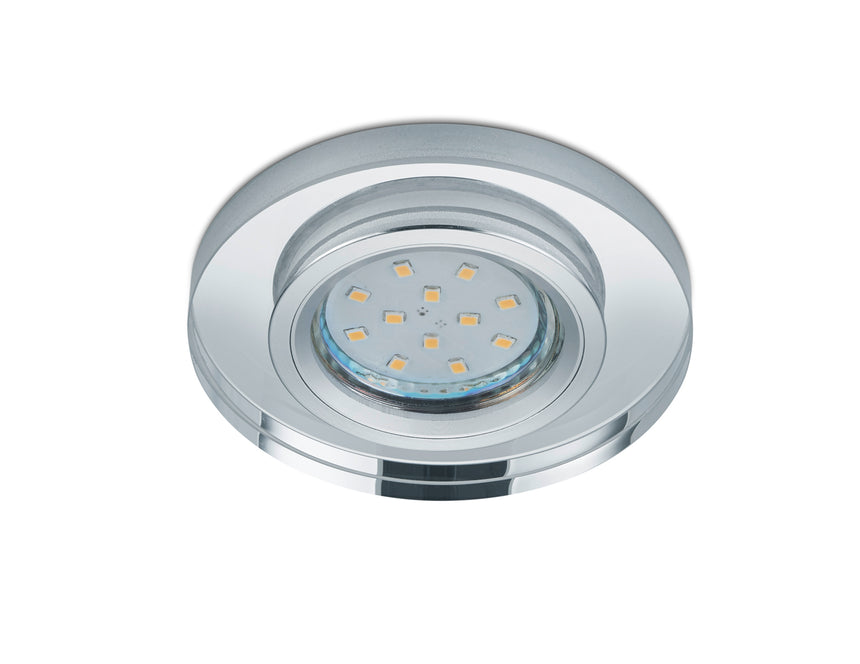 Plafón de techo Trio Pirin LED cromo 3000K Ø9cm 652100152