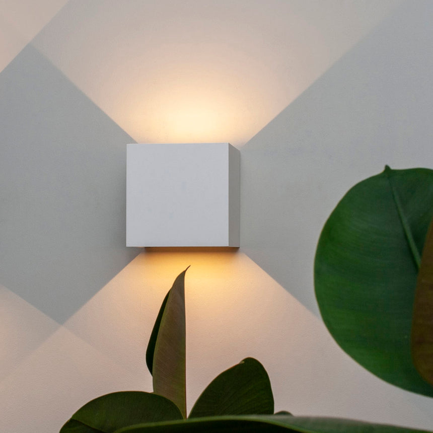 Mantra Davos LED outdoor wall light IP54 beige, white 6521