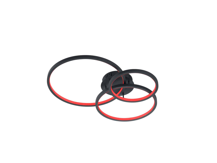 Trio Aaron Plafón LED de metal antracita 652710342