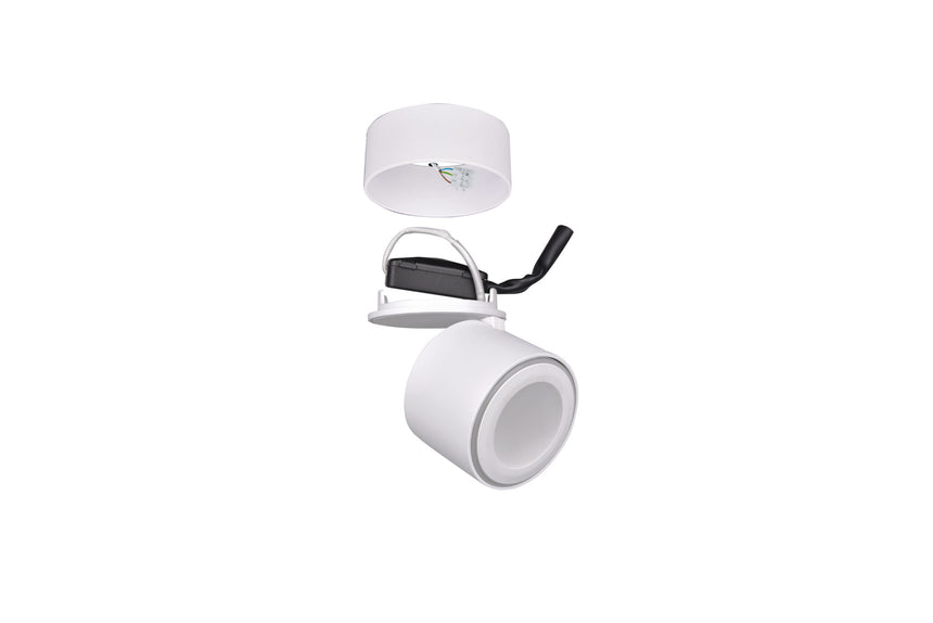 Trio Taurus Plafón LED de metal estera blanca 652910131