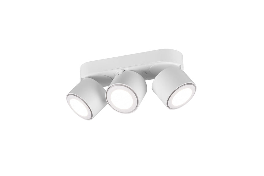 Trio Taurus Plafón LED de metal estera blanca 652910331