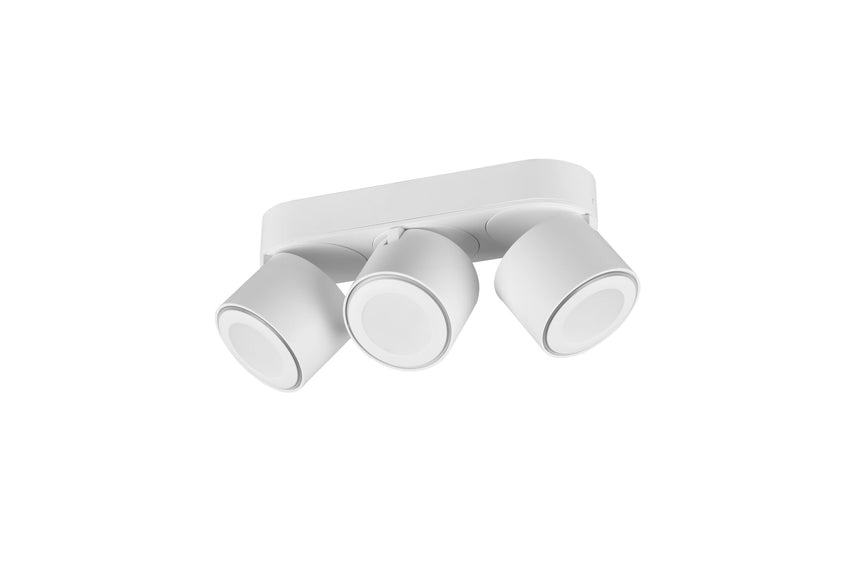 Trio Taurus Plafón LED de metal estera blanca 652910331