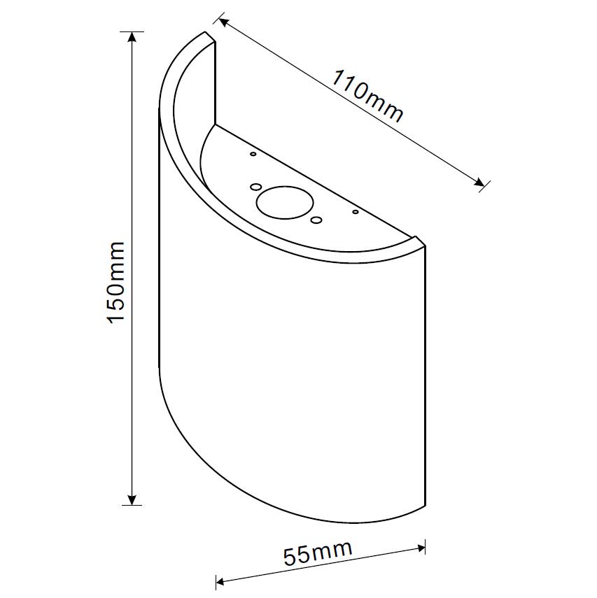 Mantra Sochi LED outdoor wall light IP54 dark gray 6530