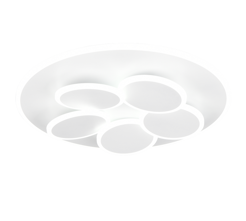 Plafón de techo Trio Mandala LED blanco mate CCT regulable con mando Ø49cm 653210631 - vista 2