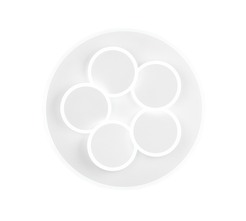 Plafón de techo Trio Mandala LED blanco mate CCT regulable con mando Ø49cm 653210631 - vista 4
