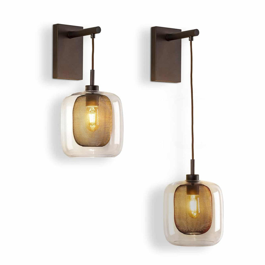 Schuller Fox Aplique de pared 1 luz chocolate 653596