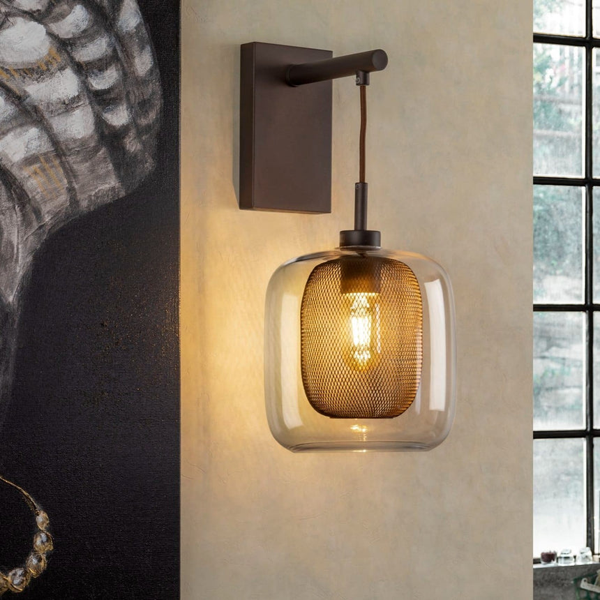 Schuller Fox Aplique de pared 1 luz chocolate 653596