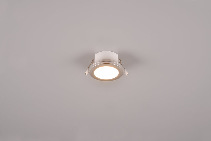 Plafón de techo Trio Argus LED cromo 3000K Ø8,2cm 653610106