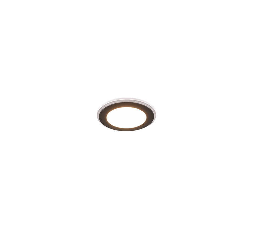 Plafón de techo Trio Argus LED negro mate 3000K Ø8,2cm 653610132