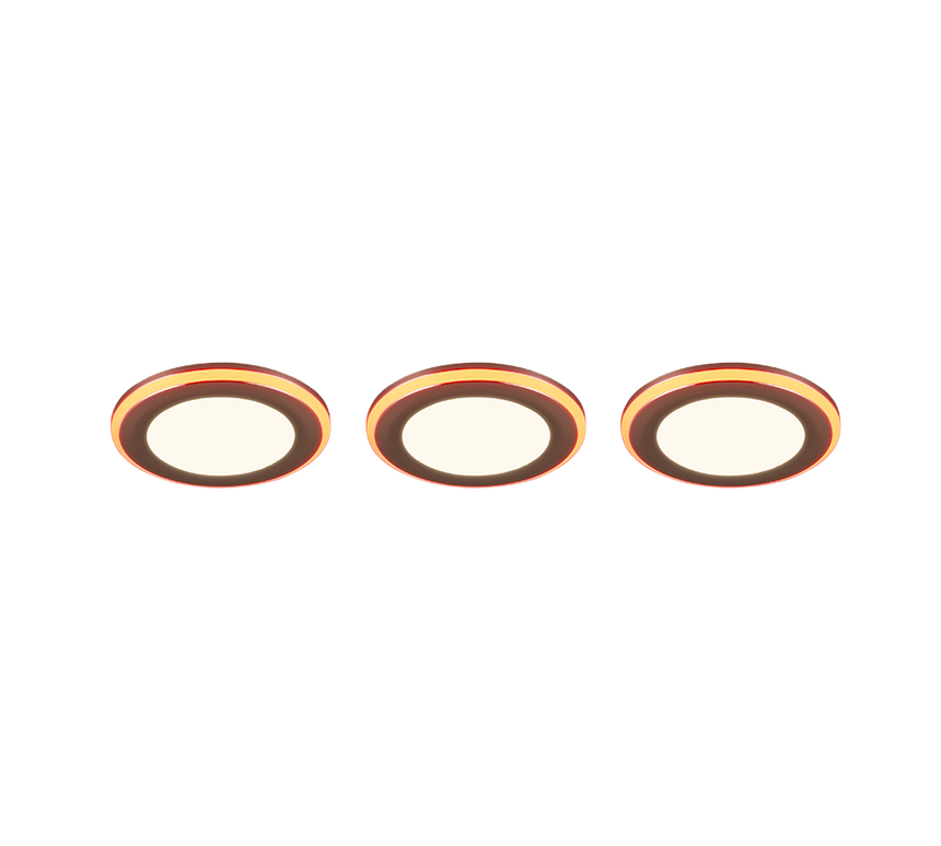 Plafón de techo Trio Argus LED cromo 3000K Ø8,2cm 653610306