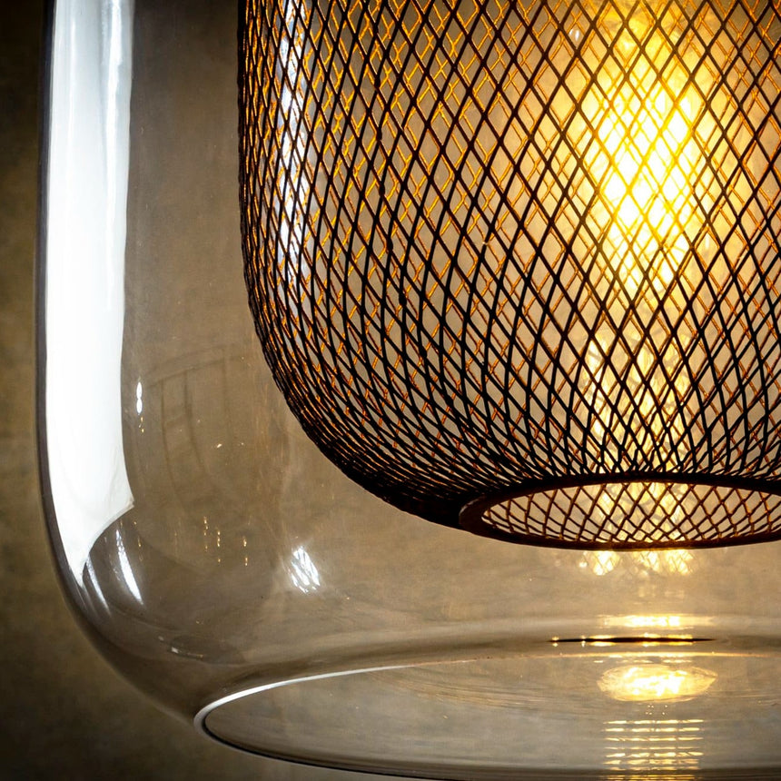 Schuller Fox Lámpara de techo colgante grande 1 luz chocolate 653732