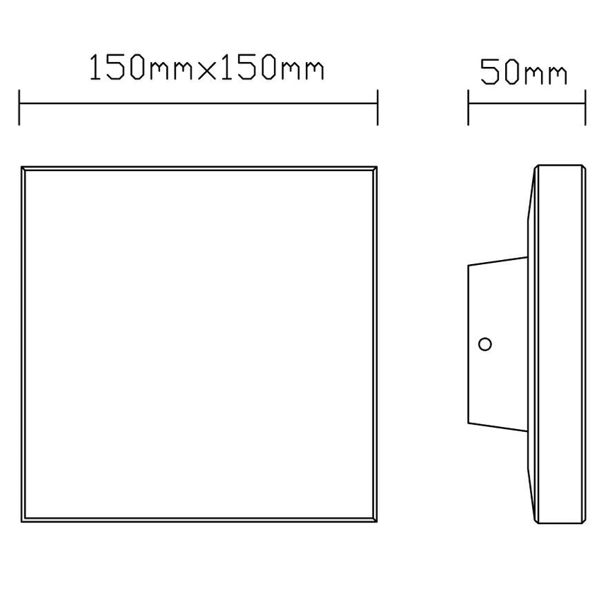 Plano de medidas - Mantra Bora Lámpara de pared aplique LED blanco 6537
