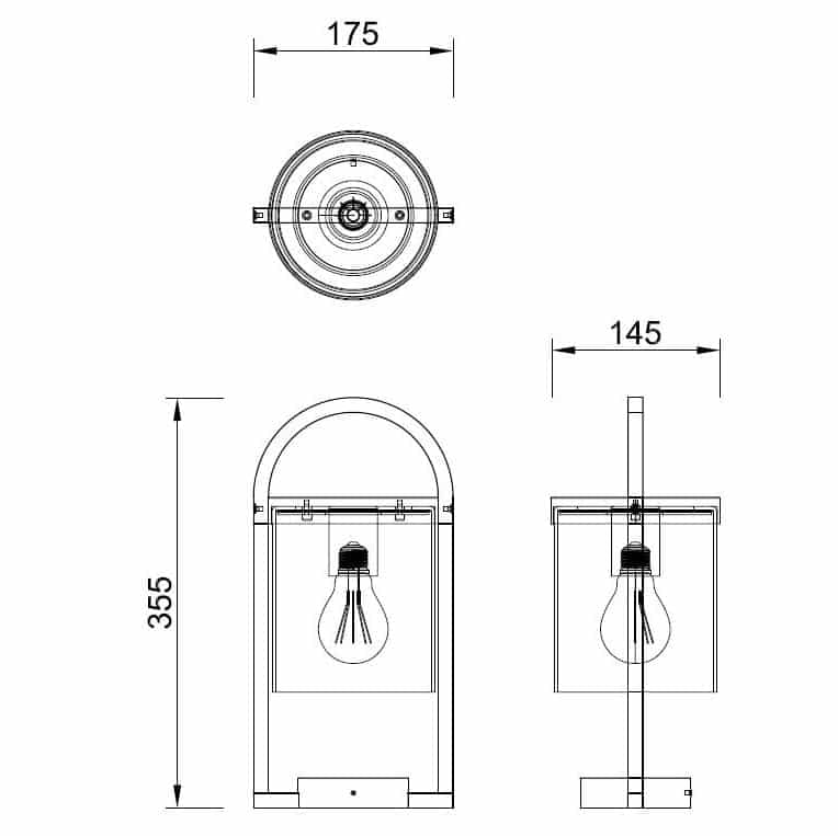 Mantra Maya Outdoor Overwall IP54 dark gray 6550