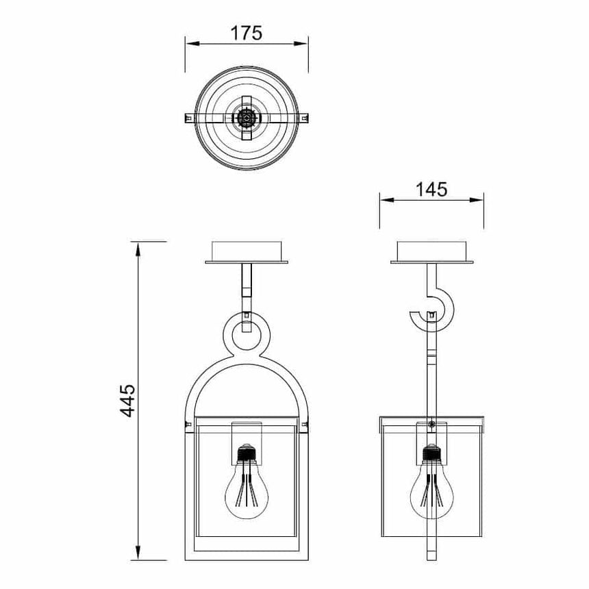 Mantra Maya Plafon Exterior IP54 gris oscuro 6553