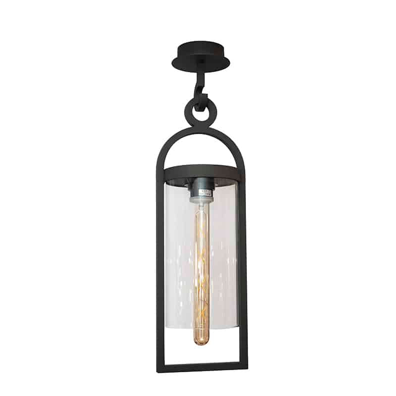 Mantra Maya Plafón exterior largo IP54 gris oscuro 6554
