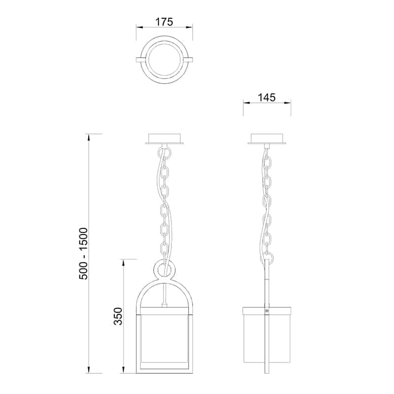 Mantra Maya Colgante Exterior IP54 gris oscuro 6555