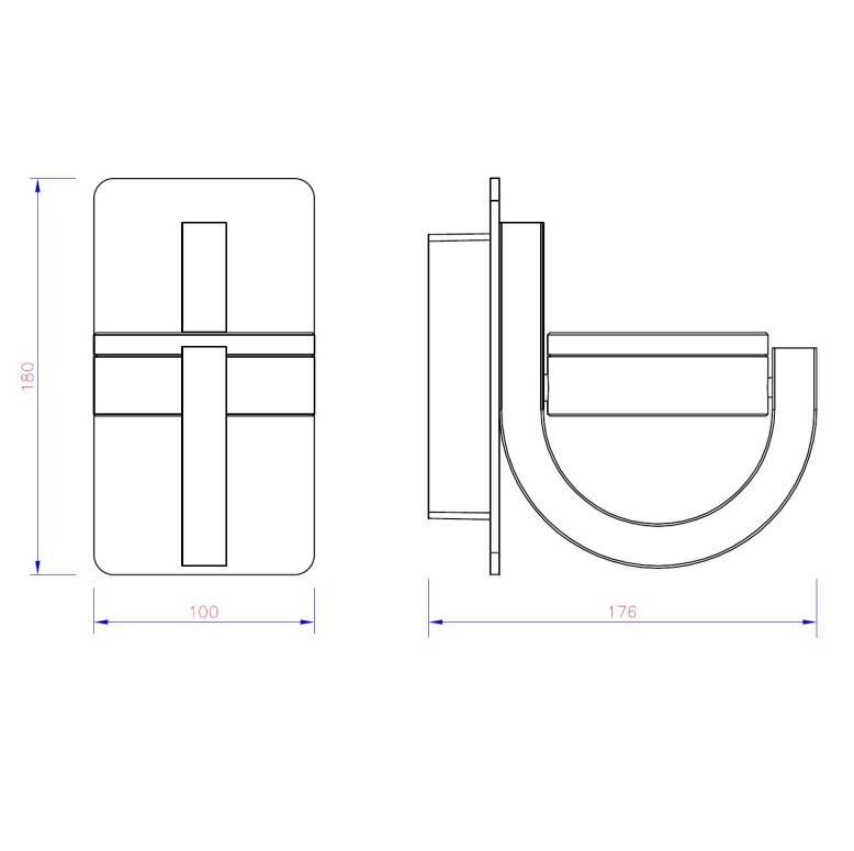 Mantra Iguazu Aplique Exterior IP54 gris oscuro 6558