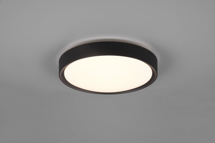 Trio Clarimo LED plastic ceiling lamp black mat 659011832