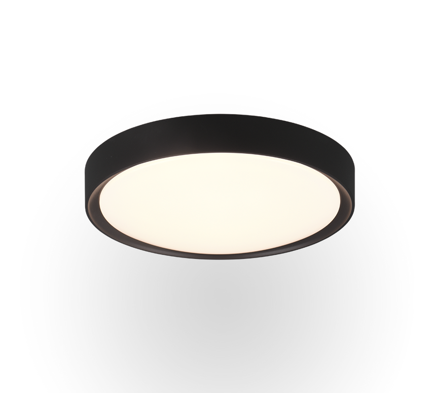 Trio Clarimo LED plastic ceiling lamp black mat 659011832