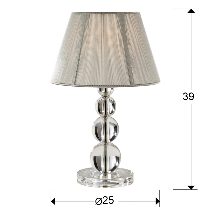 Schuller Mercury Sobremesa cromo, transparente y plata 662110