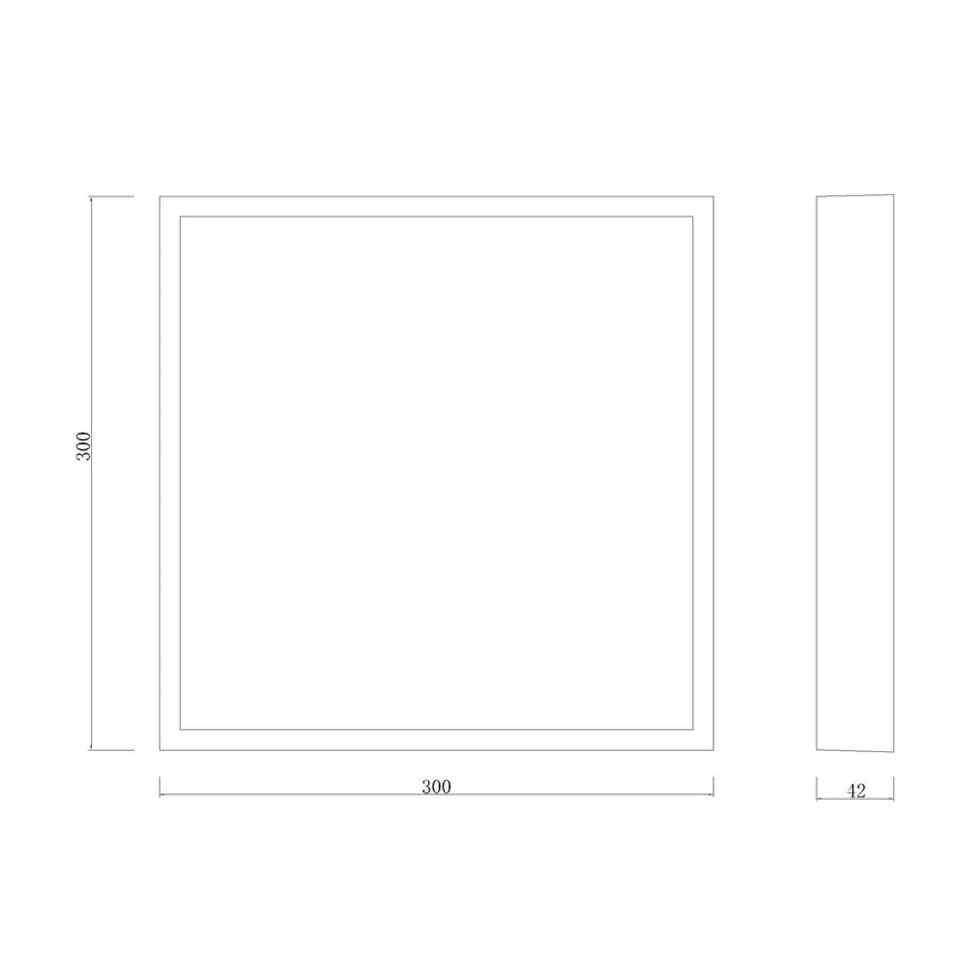 Plano de medidas - Mantra Saona superficie Plafon LED Cuadrado blanco 6635