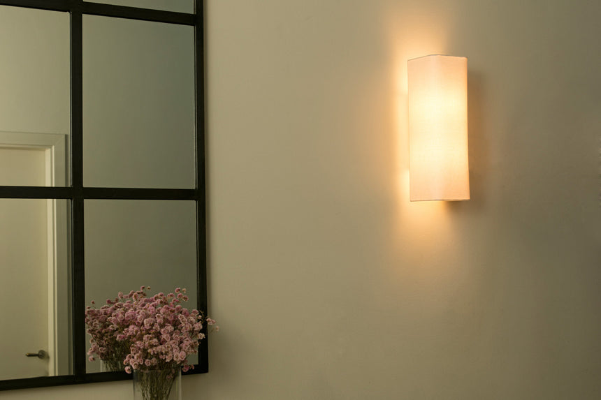 Faro COTTON RCT Lámpara aplique beige vertical 2L 66405