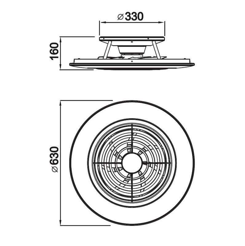 Mantra Alisio Ventilador Plafón LED blanco 6705
