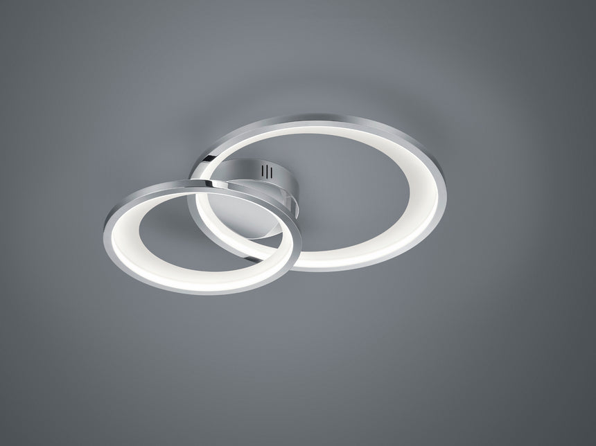 Trio Granada LED chrome metal ceiling light 673810206