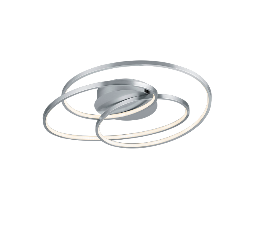 Plafón de techo Trio Gale LED níquel mate 3000K regulable 60cm 6