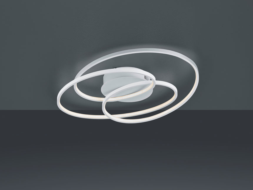 Trio Gale LED metal ceiling light mat white 673916031