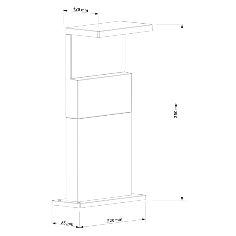 Mantra Ruka Sobremuro exterior LED 13W 3000K IP65 gris oscuro 6771