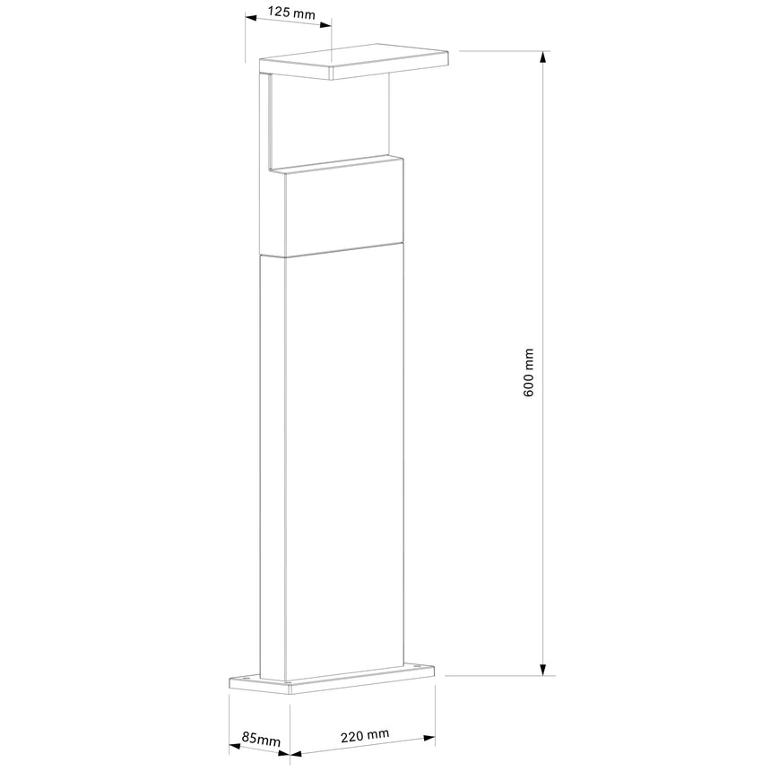 Plano de medidas - Mantra Ruka Lámpara LED 13W gris oscuro 3000K 6772