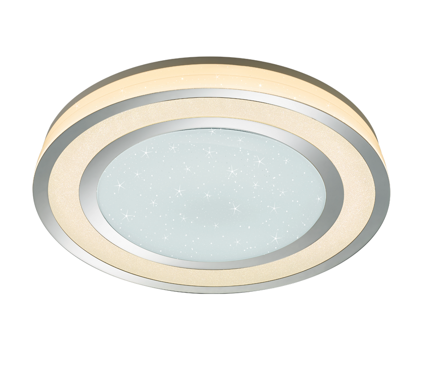 Plafón de techo Trio Noriaki LED cromo CCT Ø59,5cm 679210106