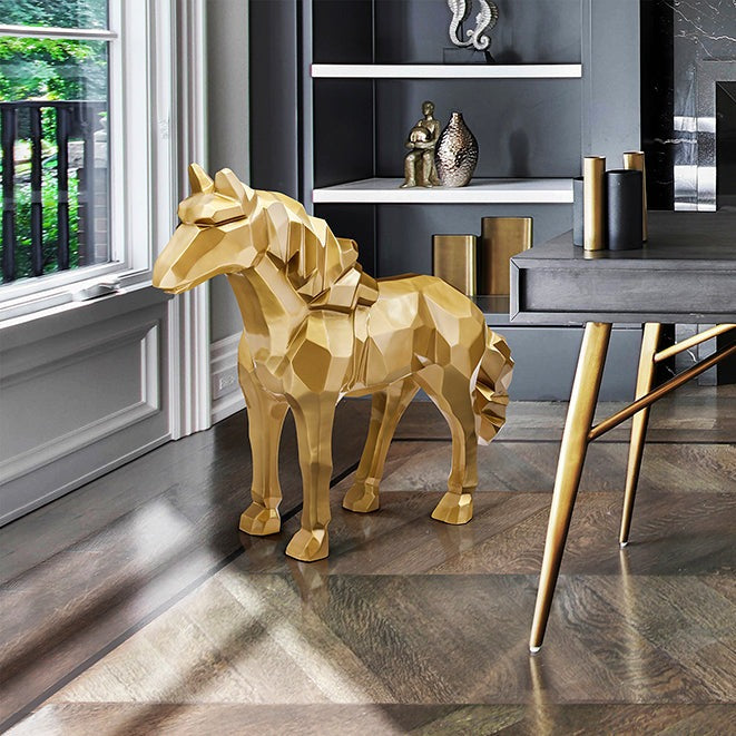 Figura decorativa Schuller Future Horse oro 75cm 679466 - vista alternativa