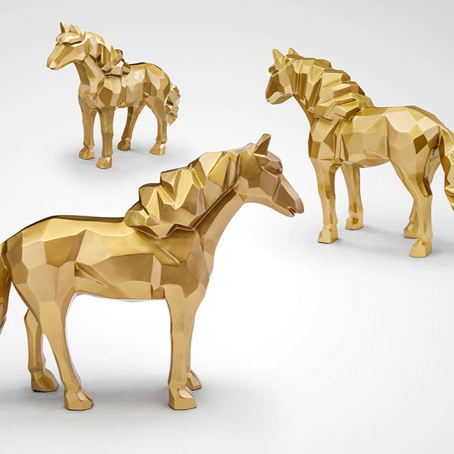 Figura decorativa Schuller Future Horse oro 75cm 679466 - imagen 3