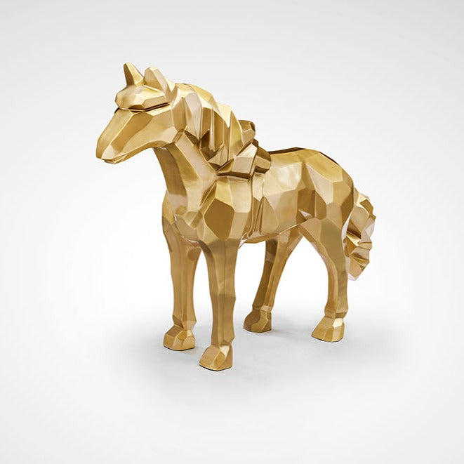 Figura decorativa Schuller Future Horse oro 75cm 679466 - imagen 4