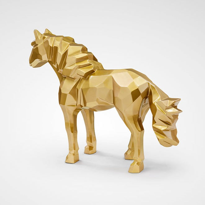Figura decorativa Schuller Future Horse oro 75cm 679466 - imagen 5